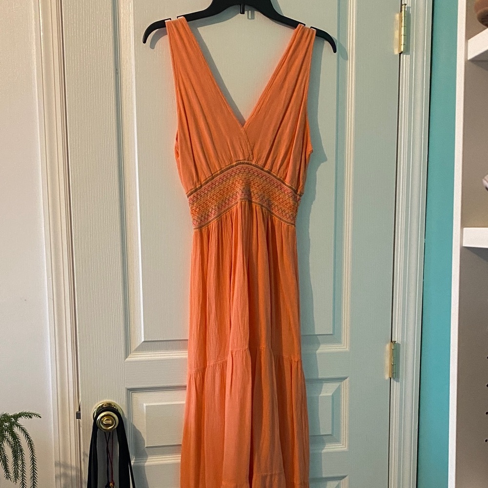 Raya Sun Vibrant pinky Orange Maxi Dress